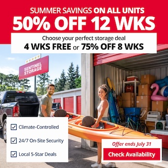 Sentinel Storage  - Coquitlam Barnet Promotion