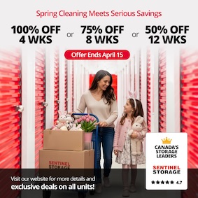 Sentinel Storage  - Coquitlam Barnet Promotion