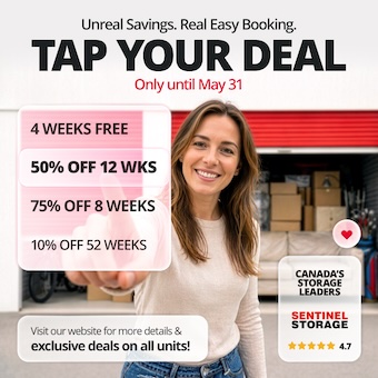 Sentinel Storage  - Coquitlam Barnet Promotion